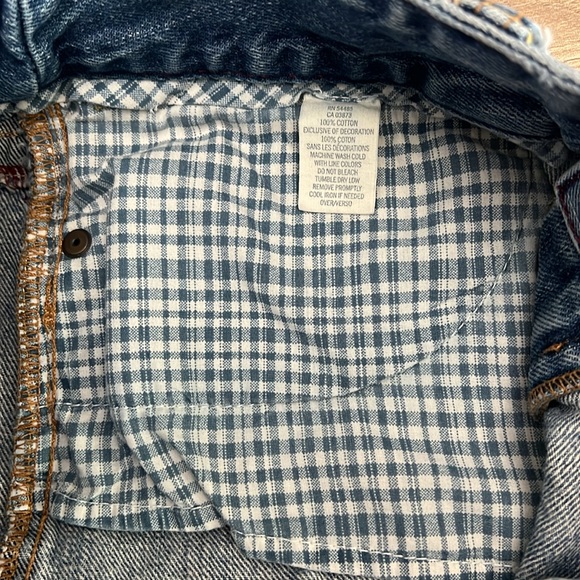 American Eagle Vintage Distressed Mini Jean Skirt Size 6 - Picture 5 of 8